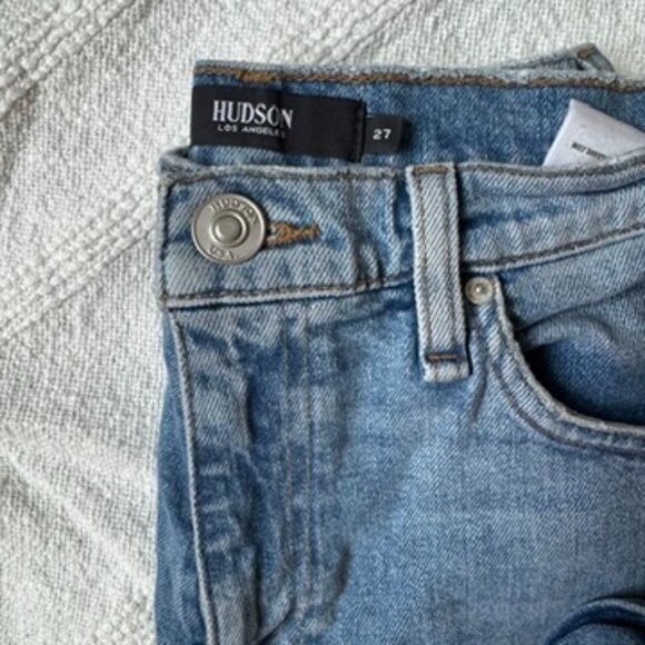 Hudson Remi High Rise Straight Ankle Jean Raw Hem Size 27 - Picture 2 of 8